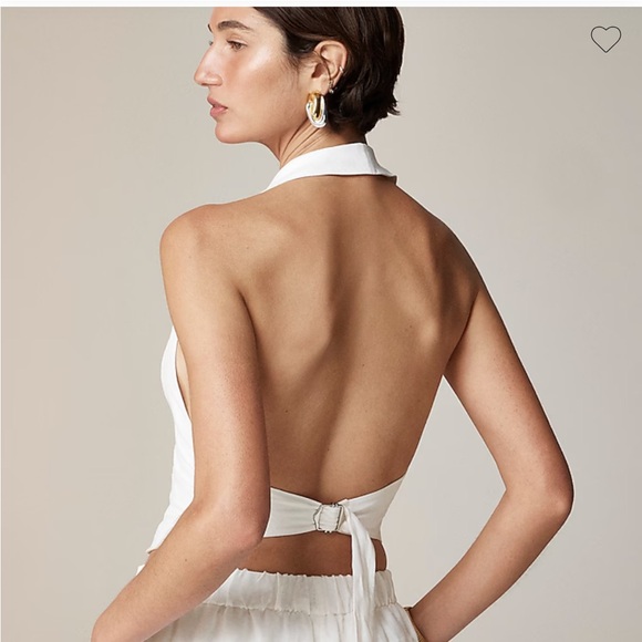 J. Crew Open-back vest in linen-cupro blend - Picture 3 of 4